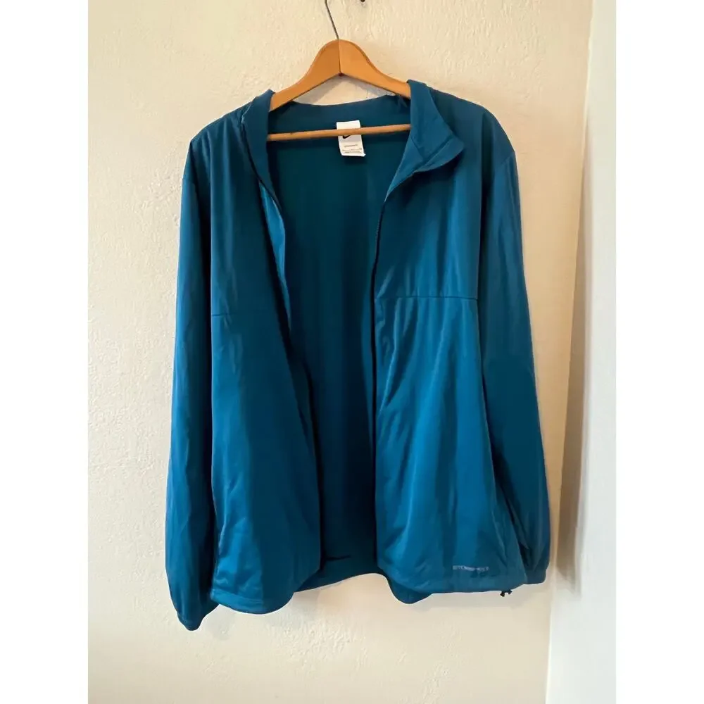 Men's Nike STORM FIT Victory Full-Zip Golf Jacket Coat Blue Size XL